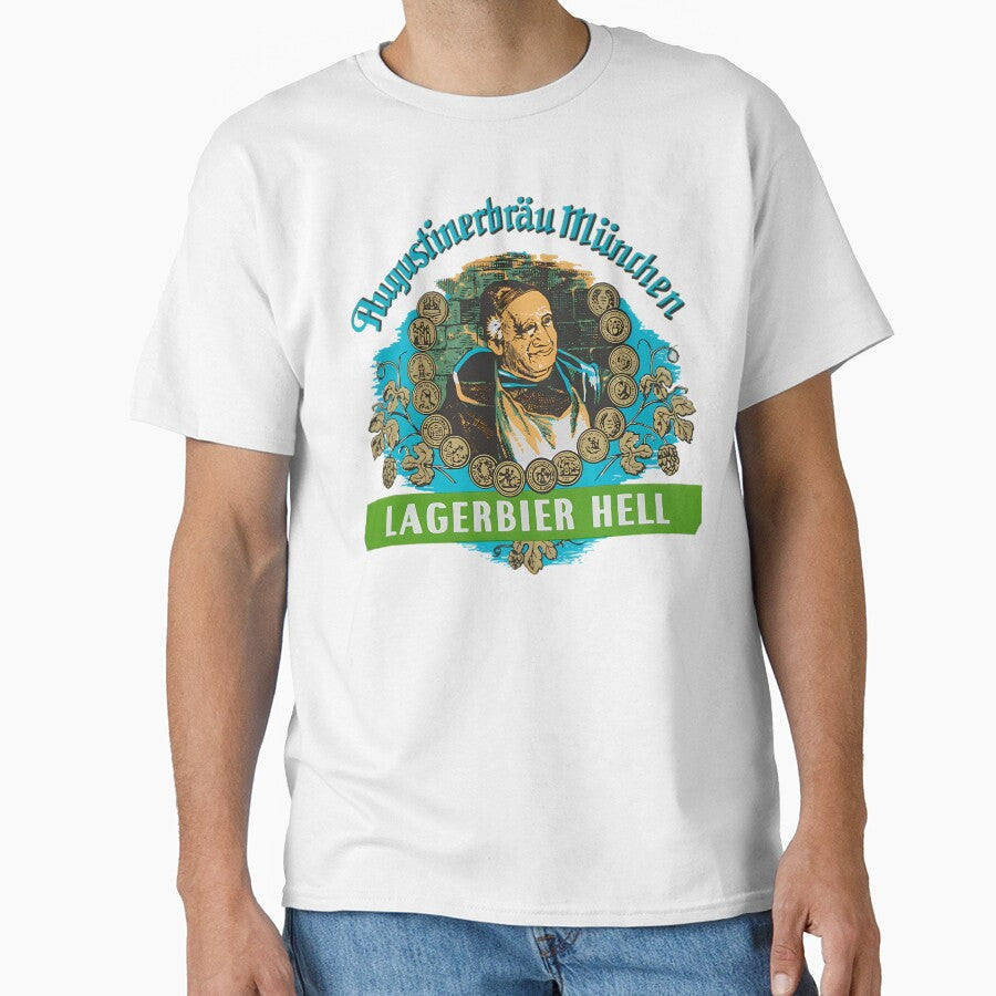 Augustiner Munich Beer...Lagerbier Hell by MaximFashionAr Unisex T-shirt, Sweatshirt, Hoodie, Long Sleeve Tee - T-Shirt, Sweatshirt, Hoodie