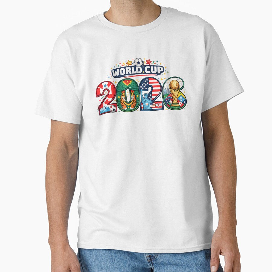 World Cup 2026 Host Nations Soccer Design | USA Canada Mexico Football Fan Art by CreativeNest Prints - T-Shirt, Sweatshirt, Hoodie