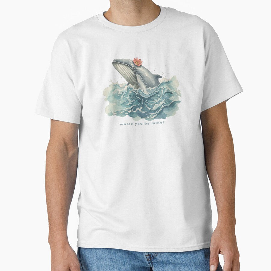 Whale You Be Mine? - Cute Pun | TeeHee Puns Funny Design by TeeHee Puns Unisex T-shirt, Sweatshirt, Hoodie, Long Sleeve Tee - T-Shirt, Sweatshirt, Hoodie