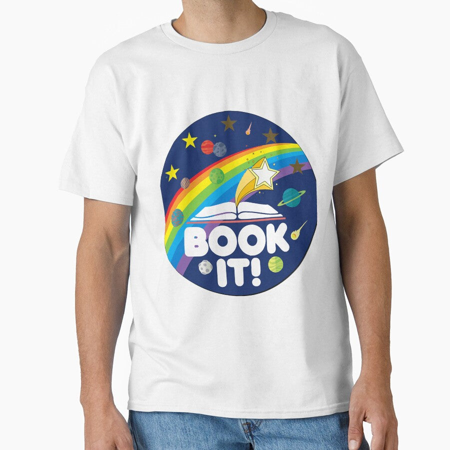 Book It  80s Retro Reading Library Challenge Award by TaiSump Unisex T-shirt, Sweatshirt, Hoodie, Long Sleeve Tee - T-Shirt, Sweatshirt, Hoodie