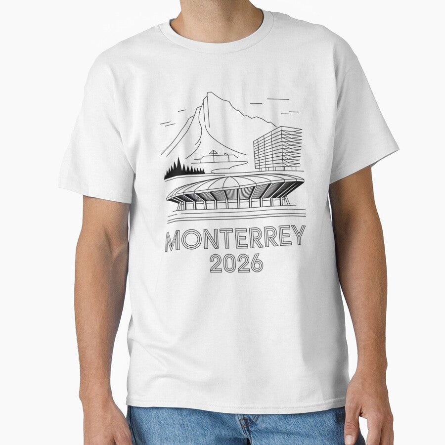 Monterrey 2026 Cerro de la Silla Mountain T-Shirt V10 by DarylWelsh2024 Unisex T-shirt, Sweatshirt, Hoodie, Long Sleeve Tee - T-Shirt, Sweatshirt, Hoodie