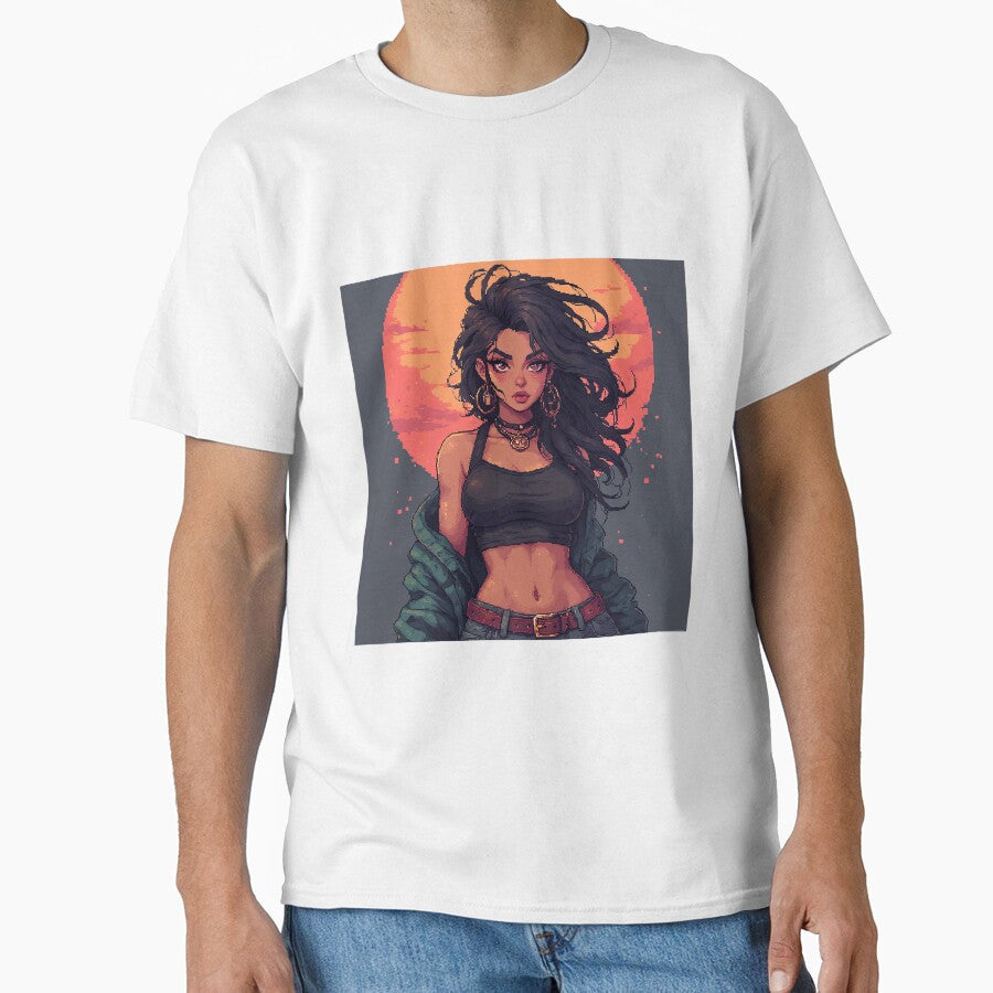 Retro Beautiful Woman by jimcaza Unisex T-shirt, Sweatshirt, Hoodie, Long Sleeve Tee - T-Shirt, Sweatshirt, Hoodie