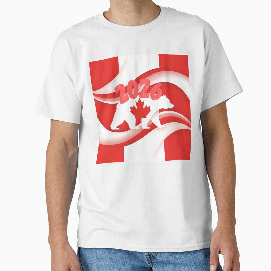 Canada Flag Waves Abstract T-Shirt & Poster Art . by printeGear Unisex T-shirt, Sweatshirt, Hoodie, Long Sleeve Tee - T-Shirt, Sweatshirt, Hoodie