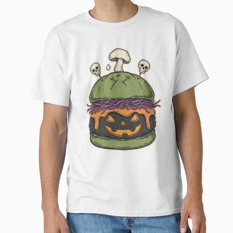 Halloween Burger Vintage- Extra Rotten by Too Kool Designing Unisex T-shirt, Sweatshirt, Hoodie, Long Sleeve Tee - T-Shirt, Sweatshirt, Hoodie