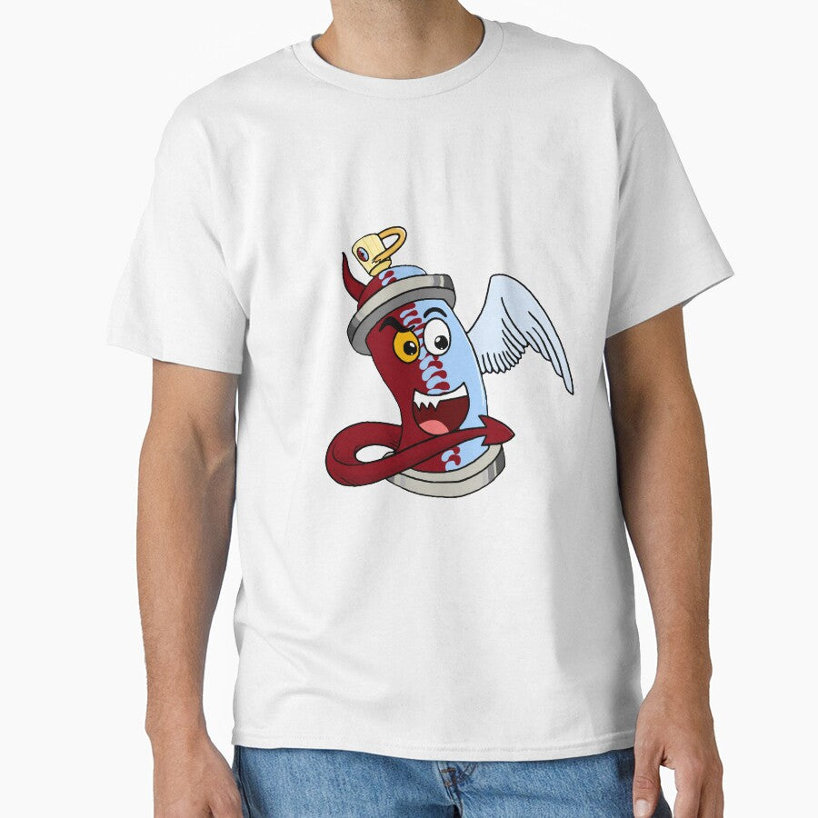 Graffiti Cartoon Spray Can Character Angel/Devil by Philip Branecki Unisex T-shirt, Sweatshirt, Hoodie, Long Sleeve Tee - T-Shirt, Sweatshirt, Hoodie