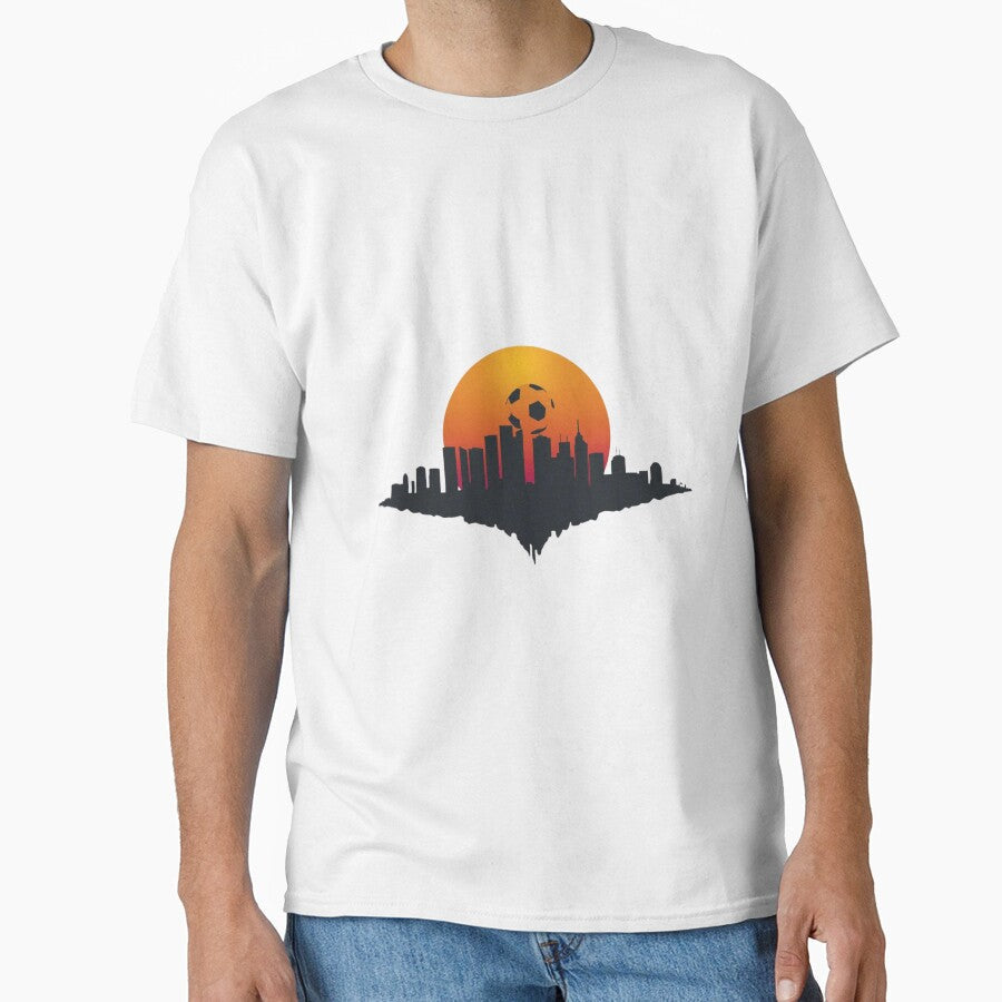 LA Skyline Soccer Sunset by Zakrytos  Unisex T-shirt, Sweatshirt, Hoodie, Long Sleeve Tee - T-Shirt, Sweatshirt, Hoodie