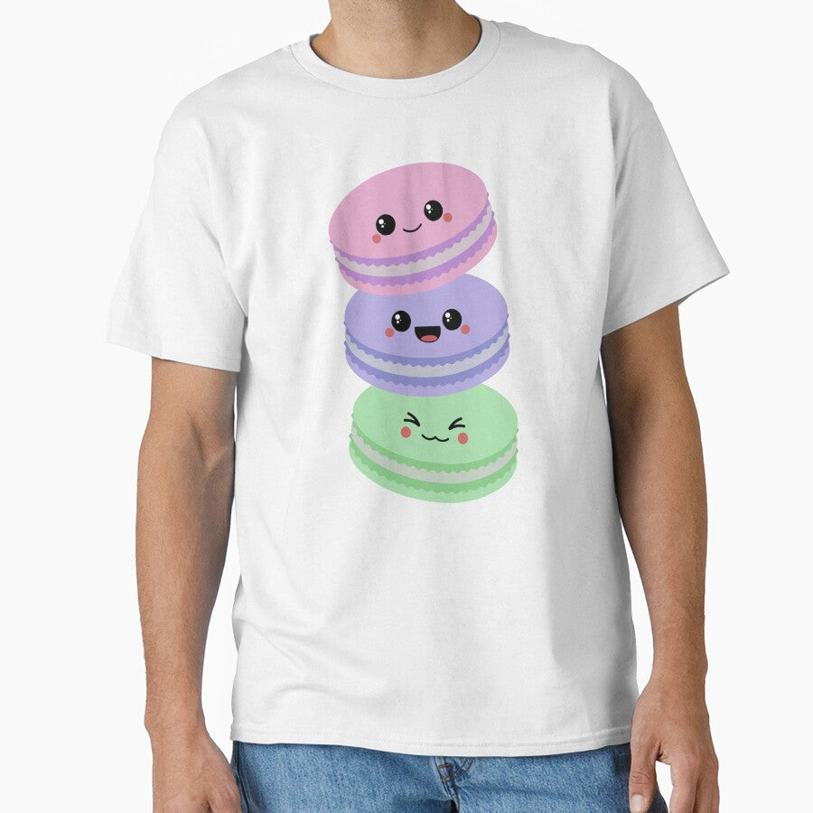 Kawaii Macaron Stack by sasyall Unisex T-shirt, Sweatshirt, Hoodie, Long Sleeve Tee - T-Shirt, Sweatshirt, Hoodie
