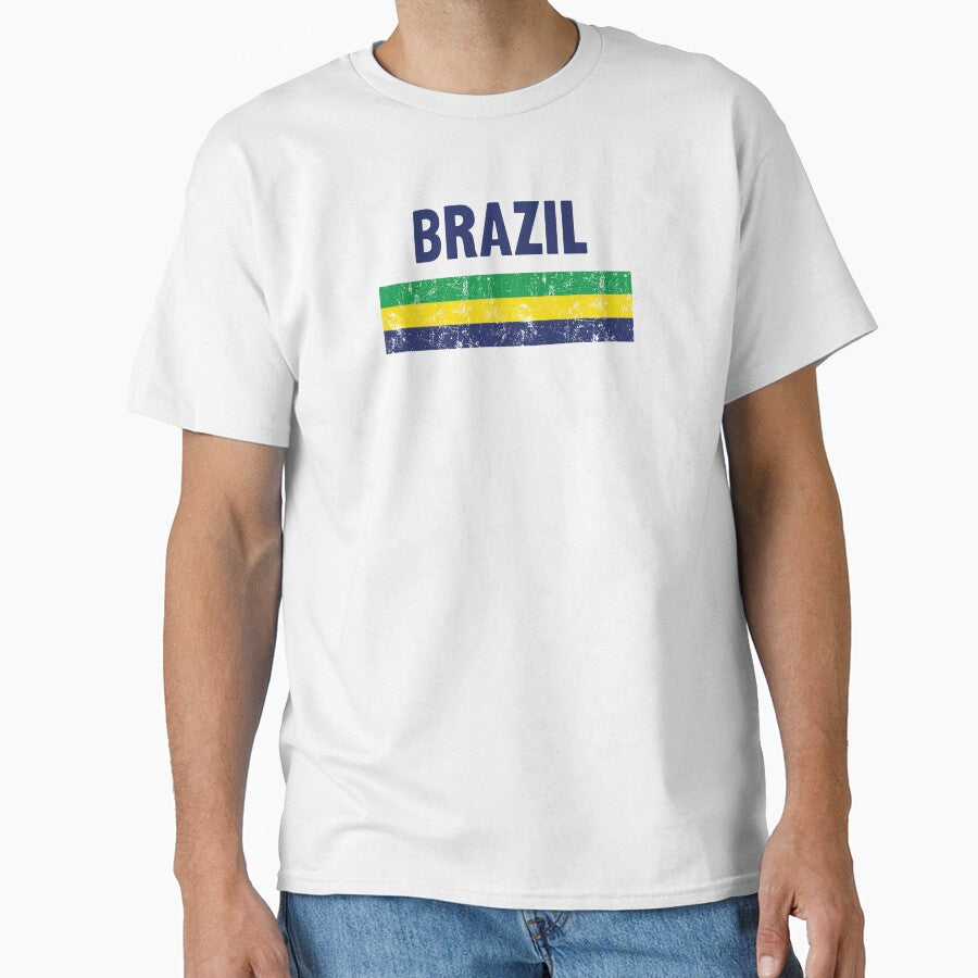 Brazil National Flag by The Junto Shop Unisex T-shirt, Sweatshirt, Hoodie, Long Sleeve Tee - T-Shirt, Sweatshirt, Hoodie