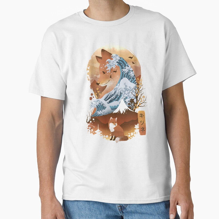 Kitsune Landscape by Dan Elijah Fajardo Unisex T-shirt, Sweatshirt, Hoodie, Long Sleeve Tee - T-Shirt, Sweatshirt, Hoodie