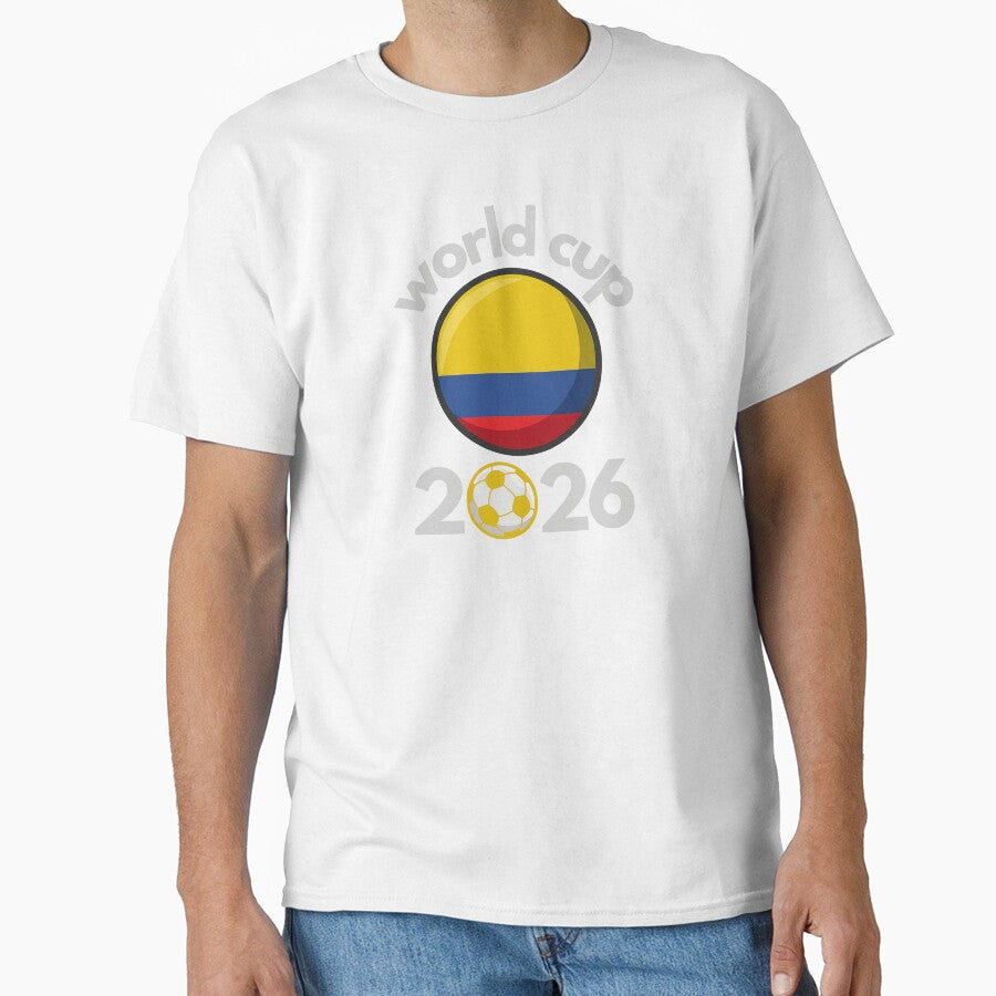 Columbia Flag World Cup 2026 Soccer Design  Columbian Football Futbol by Molly's Bold Brush - T-Shirt, Sweatshirt, Hoodie
