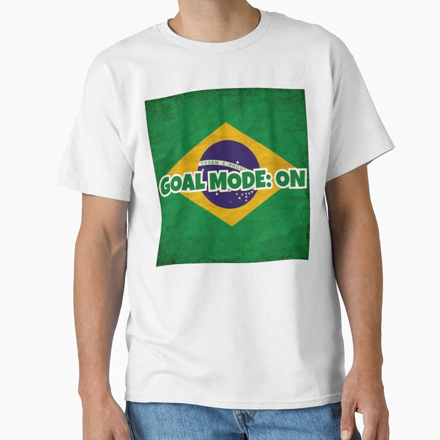 Brazil Soccer Fan Shirt  GOALMODE: ON Football Tee by LovelyHappyGift Unisex T-shirt, Sweatshirt, Hoodie, Long Sleeve Tee - T-Shirt, Sweatshirt, Hoodie