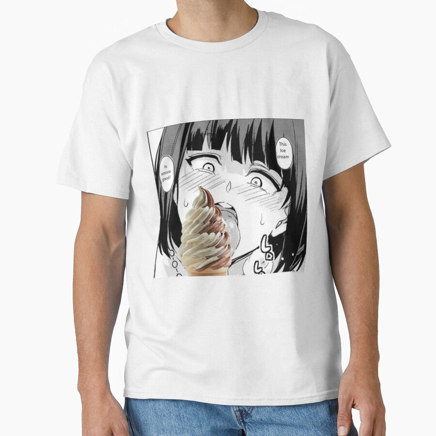 Girl licking ice cream by Trendy-Finds Unisex T-shirt, Sweatshirt, Hoodie, Long Sleeve Tee - T-Shirt, Sweatshirt, Hoodie