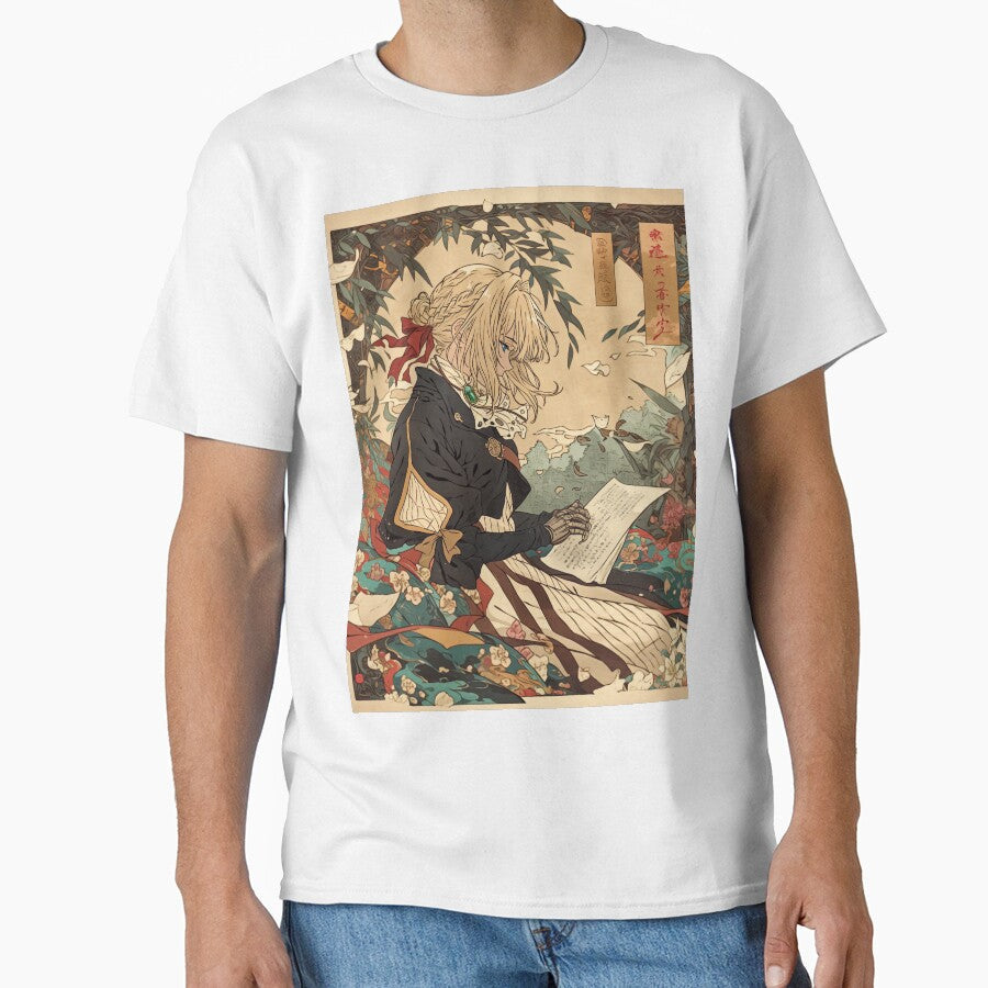Traditional Violet Evergarden by SchellStation Unisex T-shirt, Sweatshirt, Hoodie, Long Sleeve Tee - T-Shirt, Sweatshirt, Hoodie