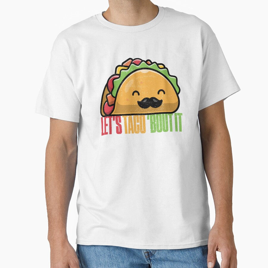 Let's Taco 'Bout It Love Tacos Funny by artworkbyrihen Unisex T-shirt, Sweatshirt, Hoodie, Long Sleeve Tee - T-Shirt, Sweatshirt, Hoodie