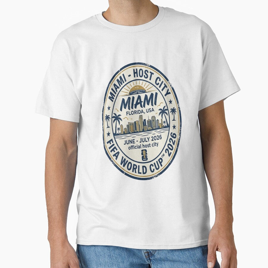 Miami 2026 Host Vintage Stamp Soccer Tee Collection by CVelli382 Unisex T-shirt, Sweatshirt, Hoodie, Long Sleeve Tee - T-Shirt, Sweatshirt, Hoodie