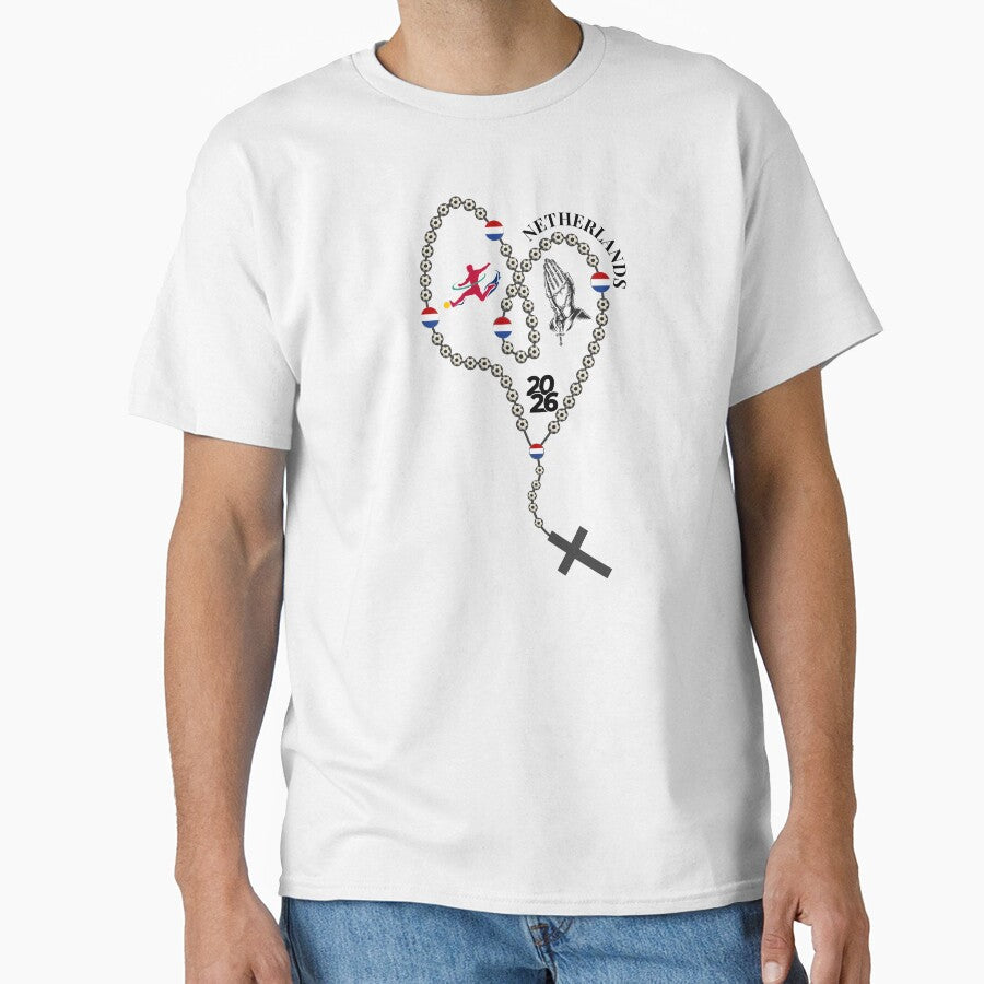 Netherlands Football Rosary 2026  Soccer Prayer Beads with Netherlands Flag, Faith & Football Design by La-Designita - T-Shirt, Sweatshirt, Hoodie