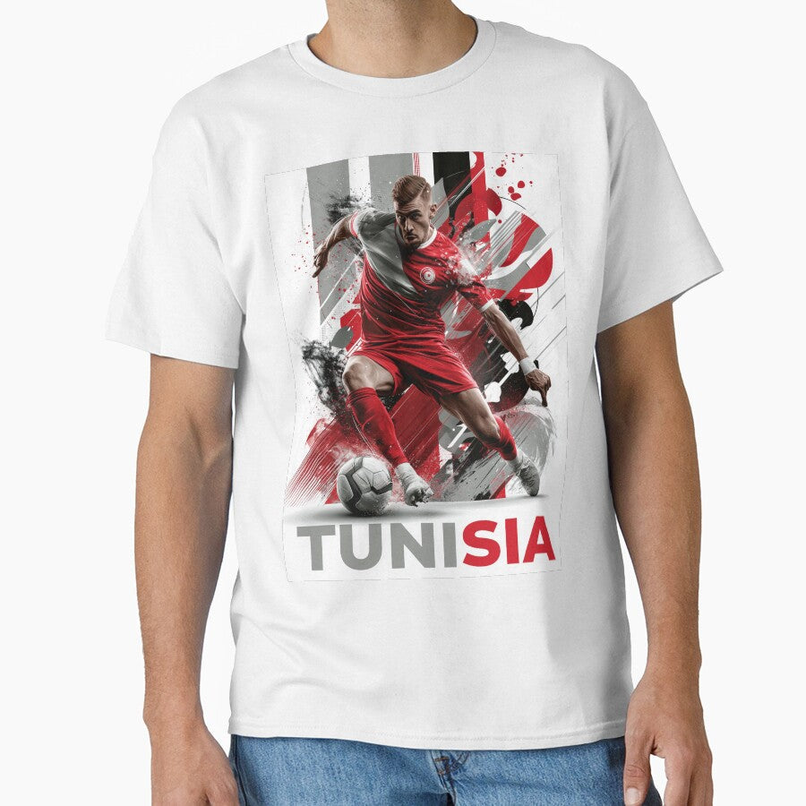 Tunisia Soccer by StudioRedKoala Unisex T-shirt, Sweatshirt, Hoodie, Long Sleeve Tee - T-Shirt, Sweatshirt, Hoodie