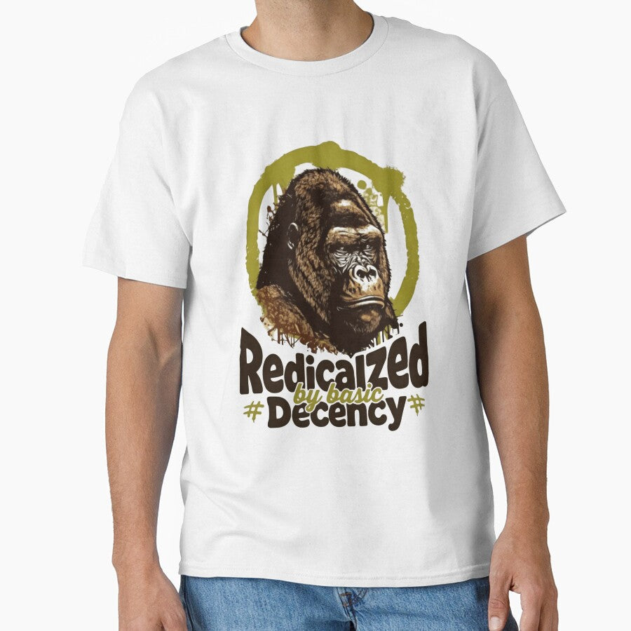 Radicalized By Basic Decency Social Justice Equality by SkeletonsDanger Unisex T-shirt, Sweatshirt, Hoodie, Long Sleeve Tee - T-Shirt, Sweatshirt, Hoodie