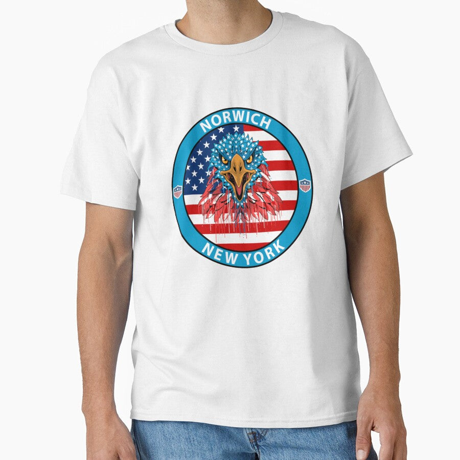 Norwich New York by RedBrickDesign Unisex T-shirt, Sweatshirt, Hoodie, Long Sleeve Tee - T-Shirt, Sweatshirt, Hoodie