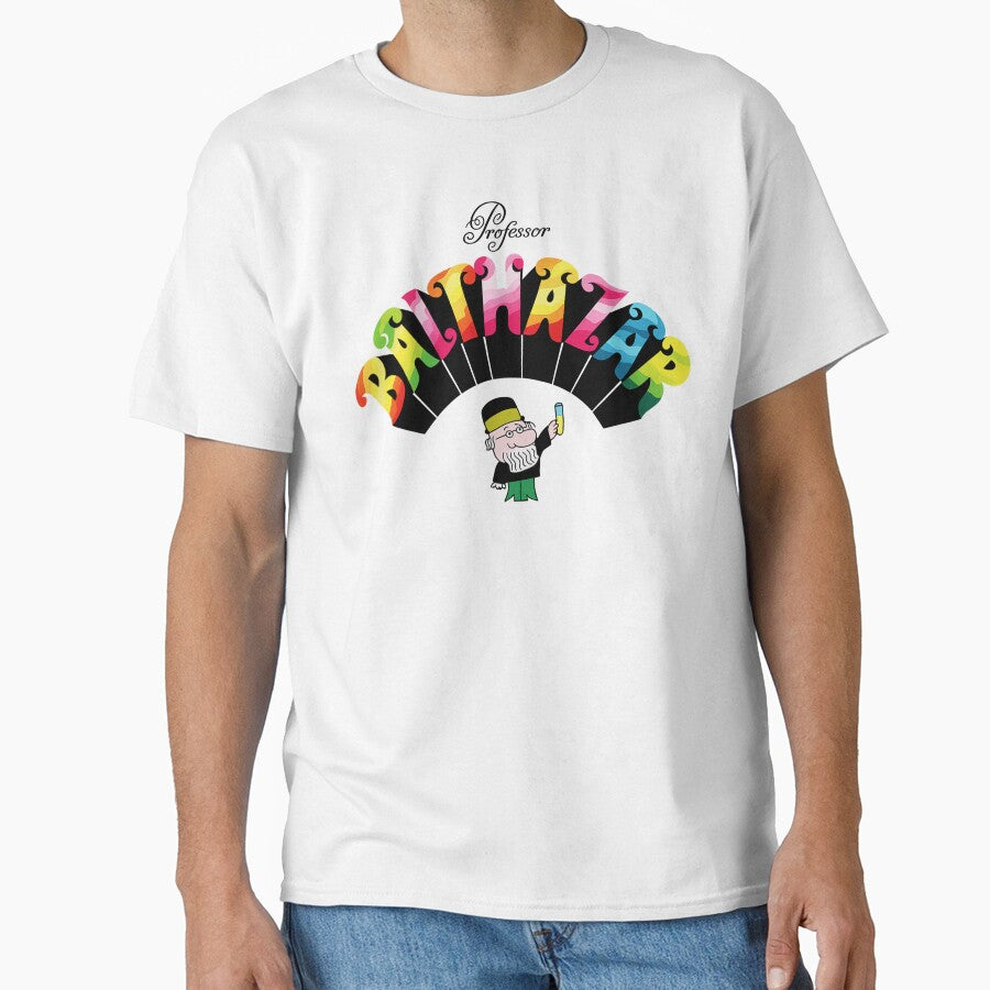 Professor Baltazar Retro Rainbow Cartoon Design by pantapita Unisex T-shirt, Sweatshirt, Hoodie, Long Sleeve Tee - T-Shirt, Sweatshirt, Hoodie