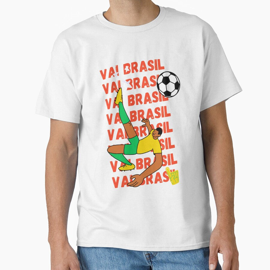 Brazil Football Vai Brasil Soccer Fan by Oniyasha Unisex T-shirt, Sweatshirt, Hoodie, Long Sleeve Tee - T-Shirt, Sweatshirt, Hoodie