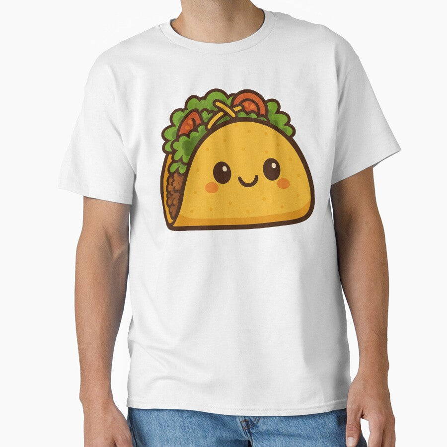 Cheerful Cartoon Taco with a Friendly Smile by MonoArt MA Unisex T-shirt, Sweatshirt, Hoodie, Long Sleeve Tee - T-Shirt, Sweatshirt, Hoodie