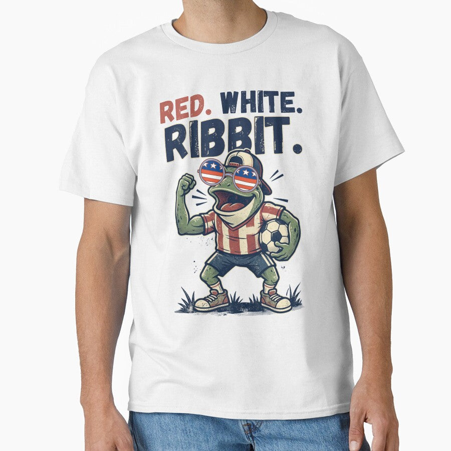 Red White Ribbit USA Soccer Funny Frog Fan by Majnon8bp Unisex T-shirt, Sweatshirt, Hoodie, Long Sleeve Tee - T-Shirt, Sweatshirt, Hoodie
