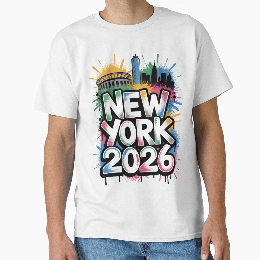 New York 2026 MetLife Stadium Skyline T-Shirt V5 by DarylWelsh2024 Unisex T-shirt, Sweatshirt, Hoodie, Long Sleeve Tee - T-Shirt, Sweatshirt, Hoodie