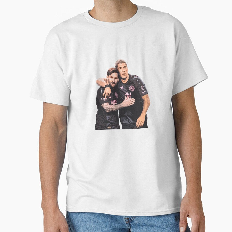 Messi & Suarez Inter Miami by FatalDes Unisex T-shirt, Sweatshirt, Hoodie, Long Sleeve Tee - T-Shirt, Sweatshirt, Hoodie