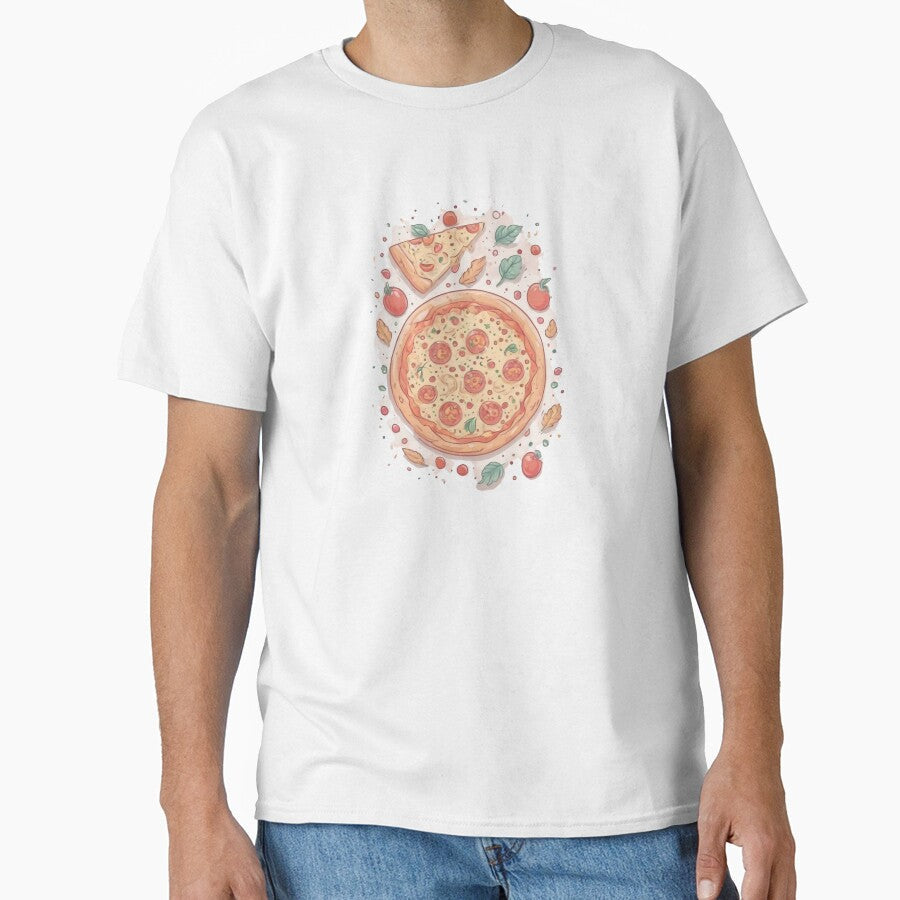 Cute Pastel Pizza by Itsheartshop Unisex T-shirt, Sweatshirt, Hoodie, Long Sleeve Tee - T-Shirt, Sweatshirt, Hoodie