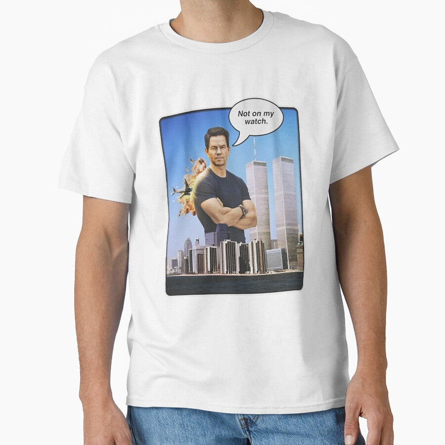Mark Wahlberg Not on My Watch 911 Design by DankThreads Unisex T-shirt, Sweatshirt, Hoodie, Long Sleeve Tee - T-Shirt, Sweatshirt, Hoodie