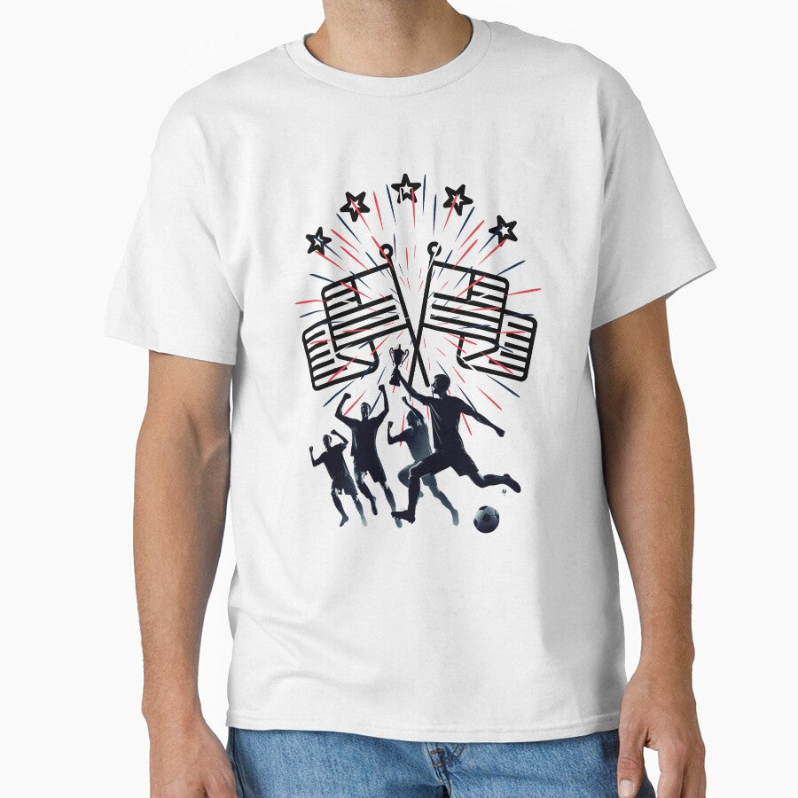 Patriotic Pride: Soccer Triumph Victory by ValorVerse Unisex T-shirt, Sweatshirt, Hoodie, Long Sleeve Tee - T-Shirt, Sweatshirt, Hoodie
