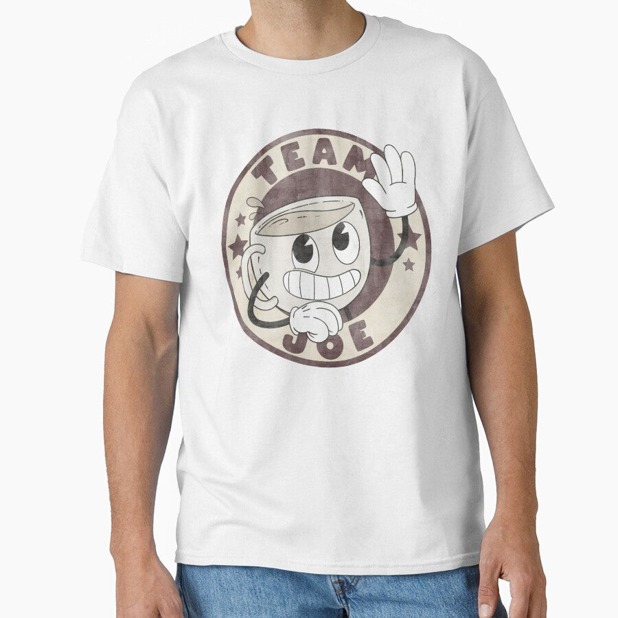 Team Joe Cartoon Coffee Badge by JackalopeCove Unisex T-shirt, Sweatshirt, Hoodie, Long Sleeve Tee - T-Shirt, Sweatshirt, Hoodie