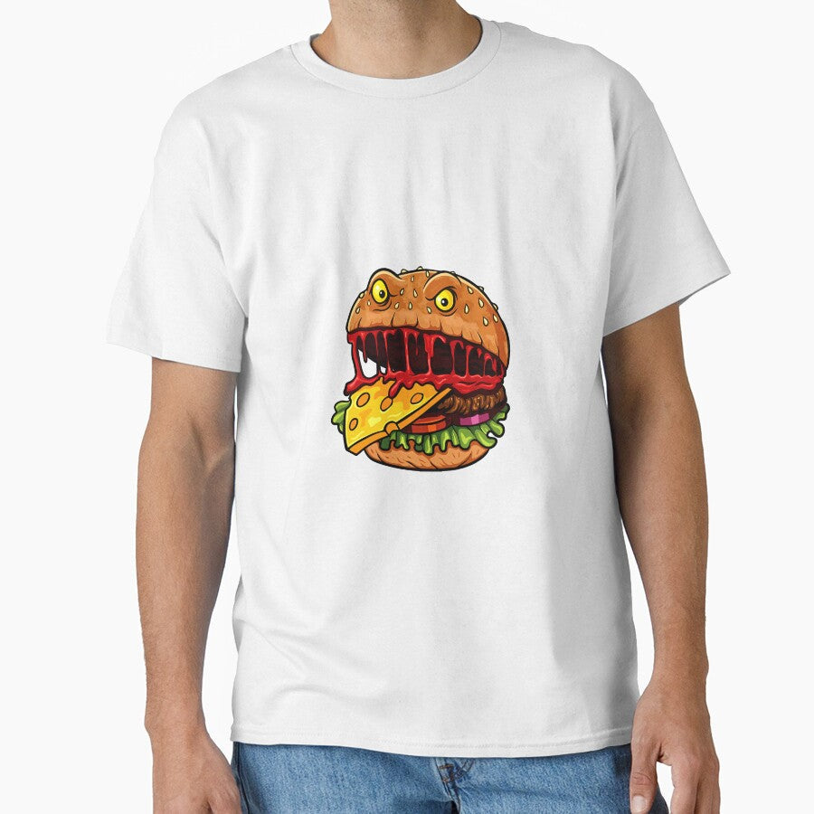 Hungry Burger Art. by Mahesh95singh Unisex T-shirt, Sweatshirt, Hoodie, Long Sleeve Tee - T-Shirt, Sweatshirt, Hoodie