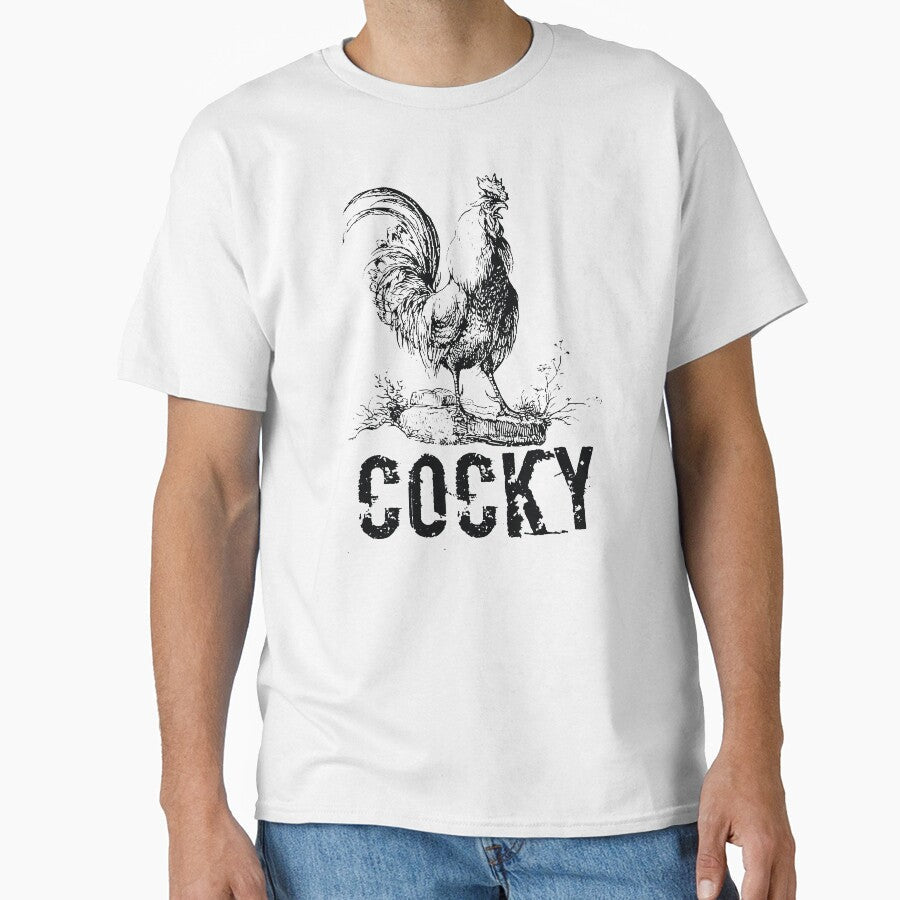 Cocky rooster joke by RedYolk Unisex T-shirt, Sweatshirt, Hoodie, Long Sleeve Tee - T-Shirt, Sweatshirt, Hoodie