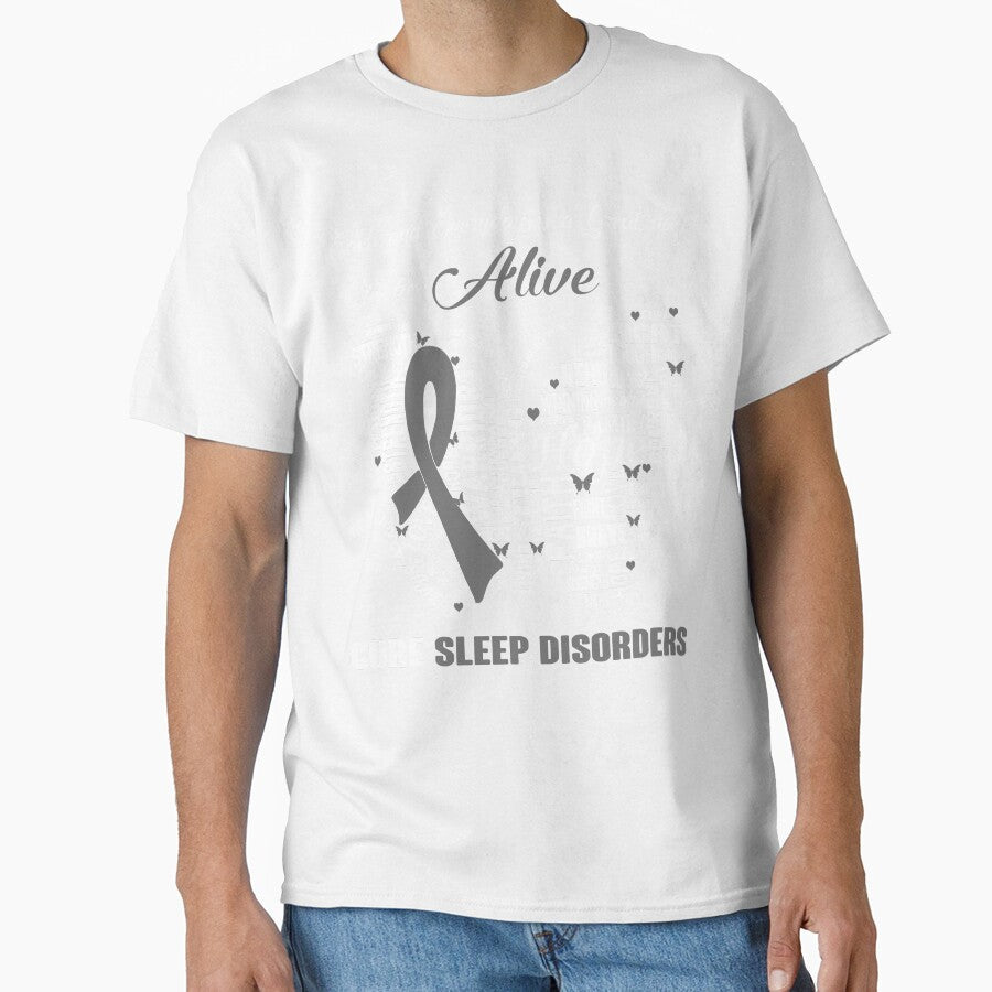 Butterfly Ribbon Cure Sleep Disorders Awareness by Tadmab Unisex T-shirt, Sweatshirt, Hoodie, Long Sleeve Tee - T-Shirt, Sweatshirt, Hoodie