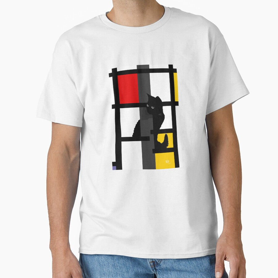 Mondrian's Cat Original Art by bfvrp Unisex T-shirt, Sweatshirt, Hoodie, Long Sleeve Tee - T-Shirt, Sweatshirt, Hoodie