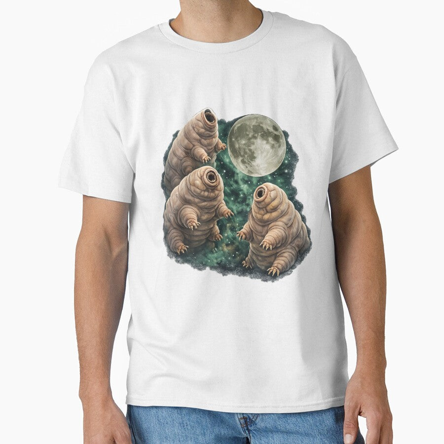 Tardigrades Howling at the Moon by cosmocene Unisex T-shirt, Sweatshirt, Hoodie, Long Sleeve Tee - T-Shirt, Sweatshirt, Hoodie