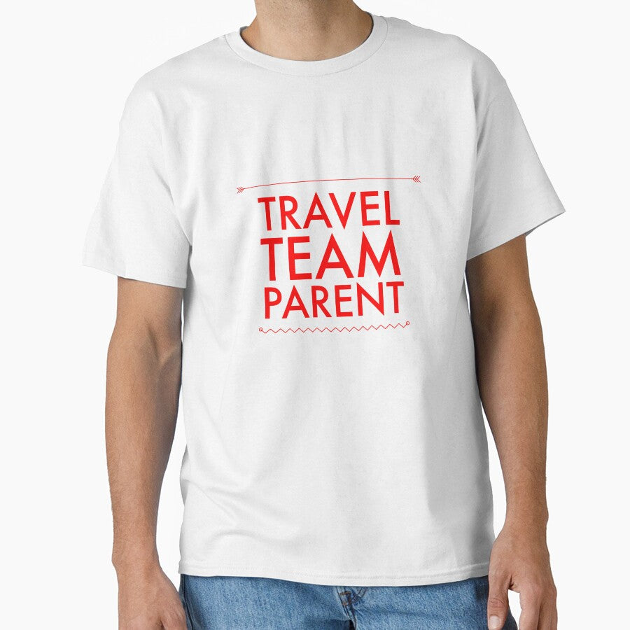 Travel Team Parent Red Print by brodienochie Unisex T-shirt, Sweatshirt, Hoodie, Long Sleeve Tee - T-Shirt, Sweatshirt, Hoodie