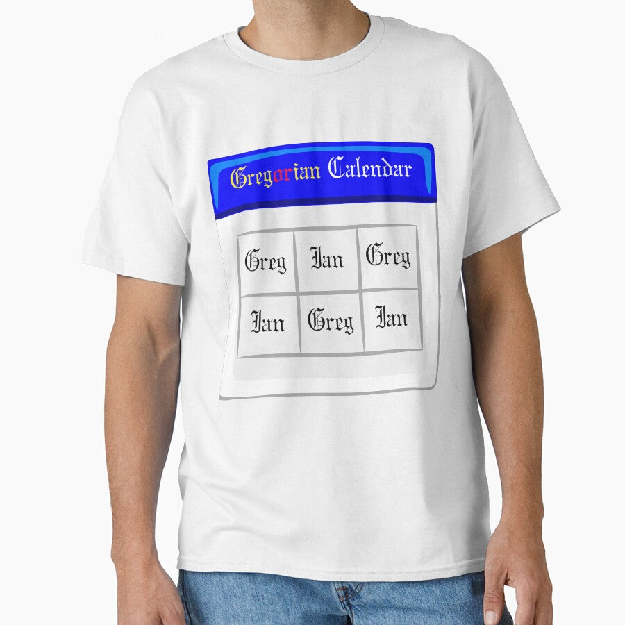 The Gregorian Calendar by Keno185 Unisex T-shirt, Sweatshirt, Hoodie, Long Sleeve Tee - T-Shirt, Sweatshirt, Hoodie