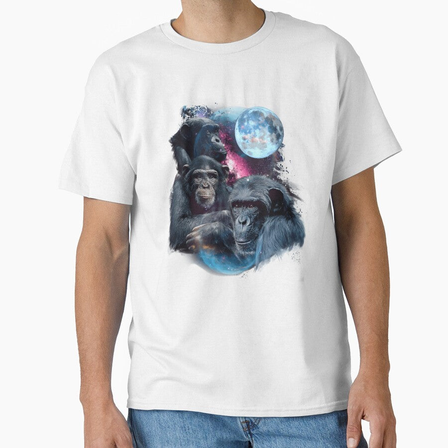 3 Moon Chimpanzee Monkey Chimp Ape Animal Novelty by neyvrvdpez49 Unisex T-shirt, Sweatshirt, Hoodie, Long Sleeve Tee - T-Shirt, Sweatshirt, Hoodie