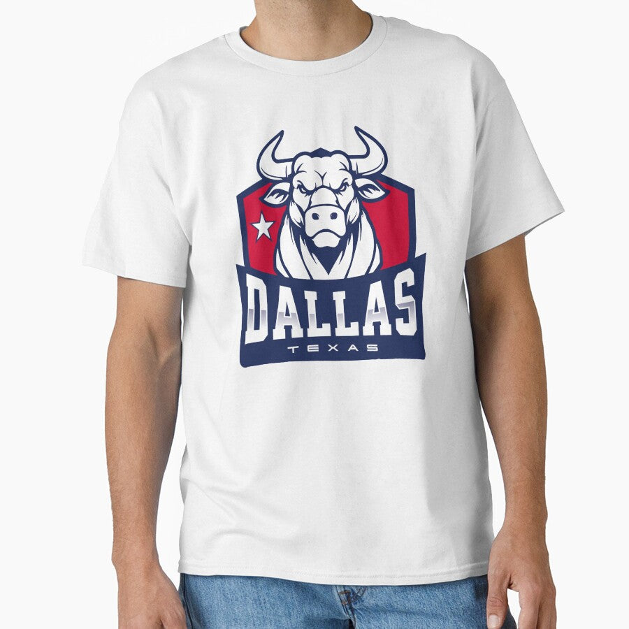 Dallas Texas bull animated by VRedBaller Unisex T-shirt, Sweatshirt, Hoodie, Long Sleeve Tee - T-Shirt, Sweatshirt, Hoodie