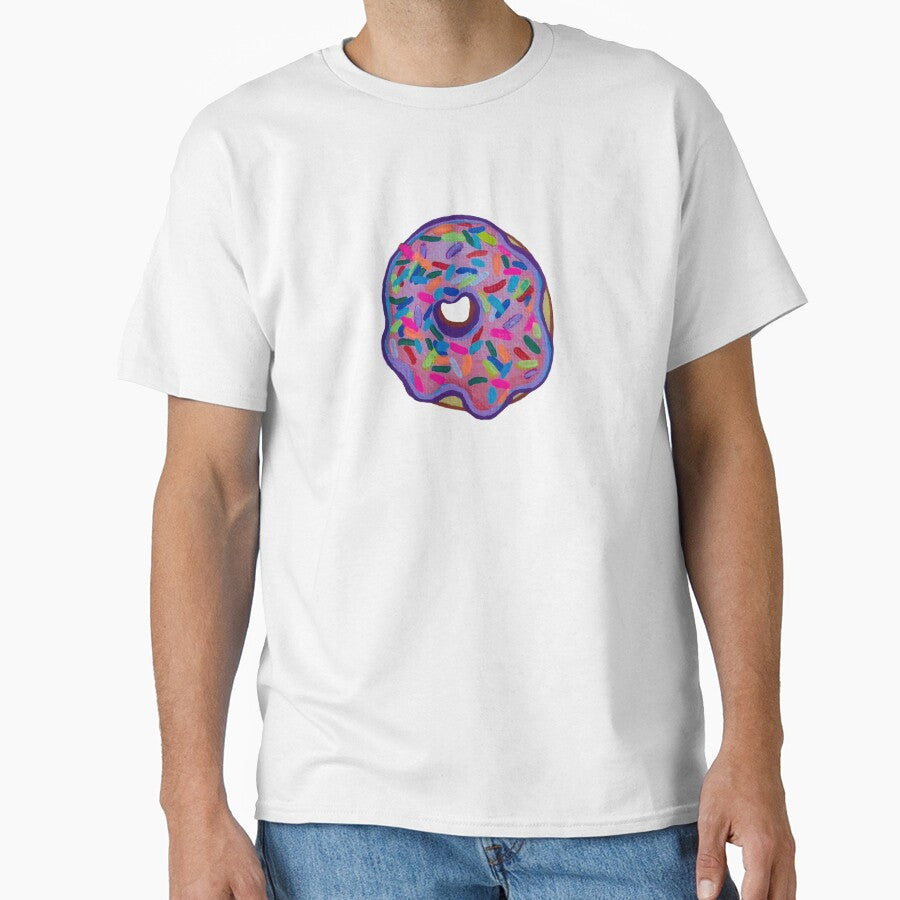 Pink Sprinkle Donut - Acrylic Paint by sweetlemon134 Unisex T-shirt, Sweatshirt, Hoodie, Long Sleeve Tee - T-Shirt, Sweatshirt, Hoodie