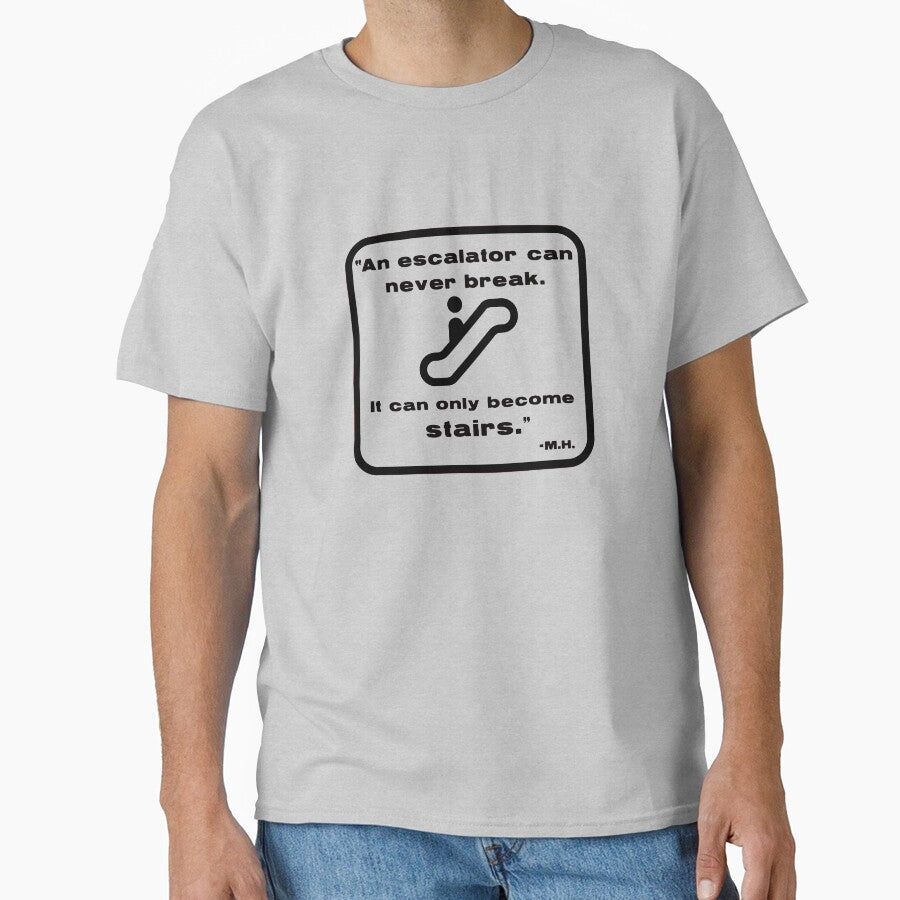 Escalator - Mitch Hedberg by subculturepress Unisex T-shirt, Sweatshirt, Hoodie, Long Sleeve Tee - T-Shirt, Sweatshirt, Hoodie
