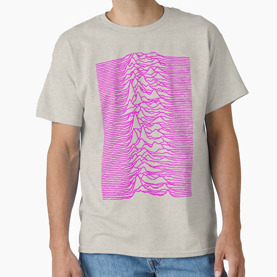 Unknown Pleasures in Pink by arkitekta Unisex T-shirt, Sweatshirt, Hoodie, Long Sleeve Tee - T-Shirt, Sweatshirt, Hoodie