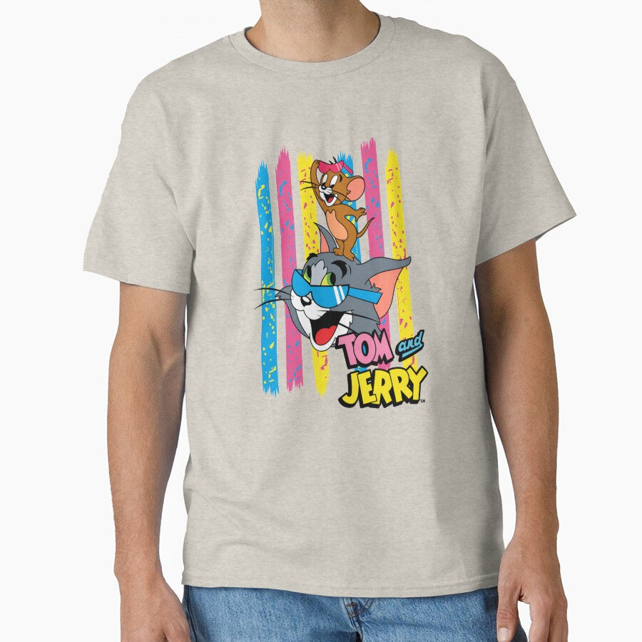 Tom and Jerry Vintage Cartoon Retro Design by Cherry Glow Unisex T-shirt, Sweatshirt, Hoodie, Long Sleeve Tee - T-Shirt, Sweatshirt, Hoodie