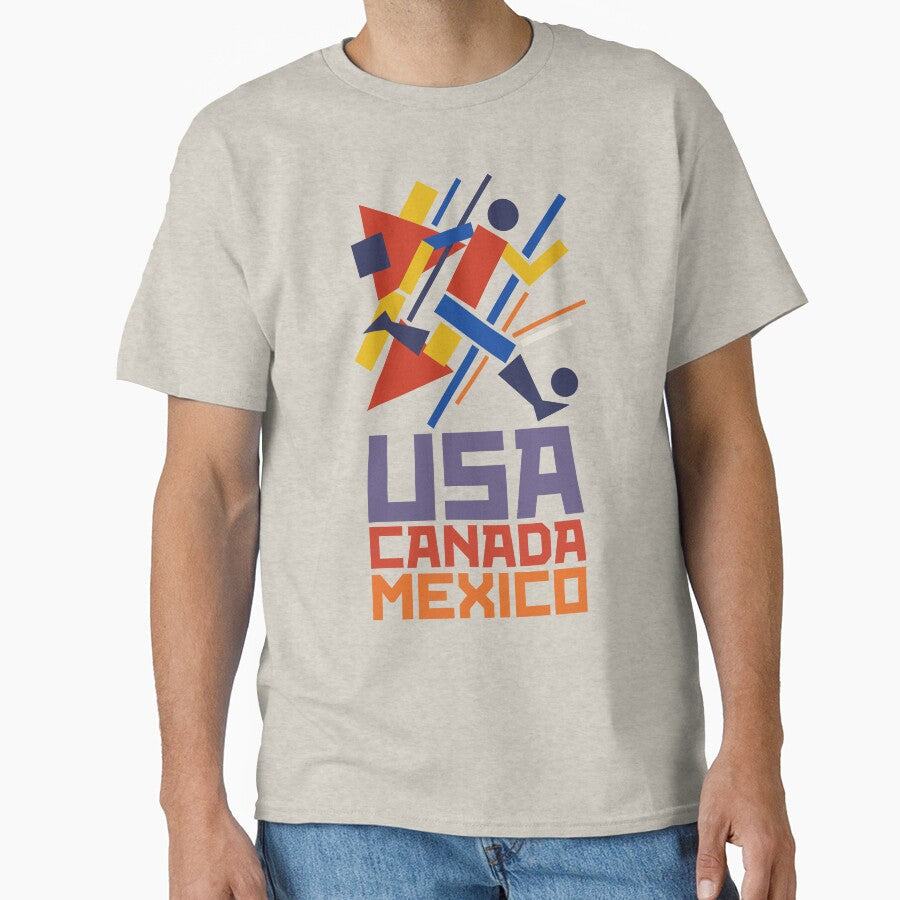 USA Canada Mexico  Geometric Soccer Chaos by CARPIO Creations Unisex T-shirt, Sweatshirt, Hoodie, Long Sleeve Tee - T-Shirt, Sweatshirt, Hoodie