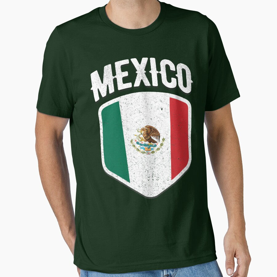 Mexico National Flag World Sport Stadium Fan T Shirt Supporter Jersey Football Cup TShirt by screenworks - T-Shirt, Sweatshirt, Hoodie