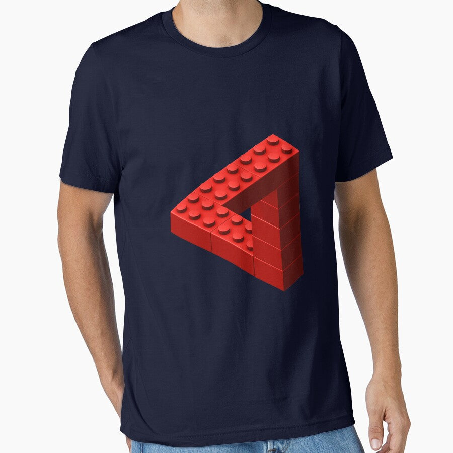 Escher Toy Bricks - Red by chwatson Unisex T-shirt, Sweatshirt, Hoodie, Long Sleeve Tee - T-Shirt, Sweatshirt, Hoodie