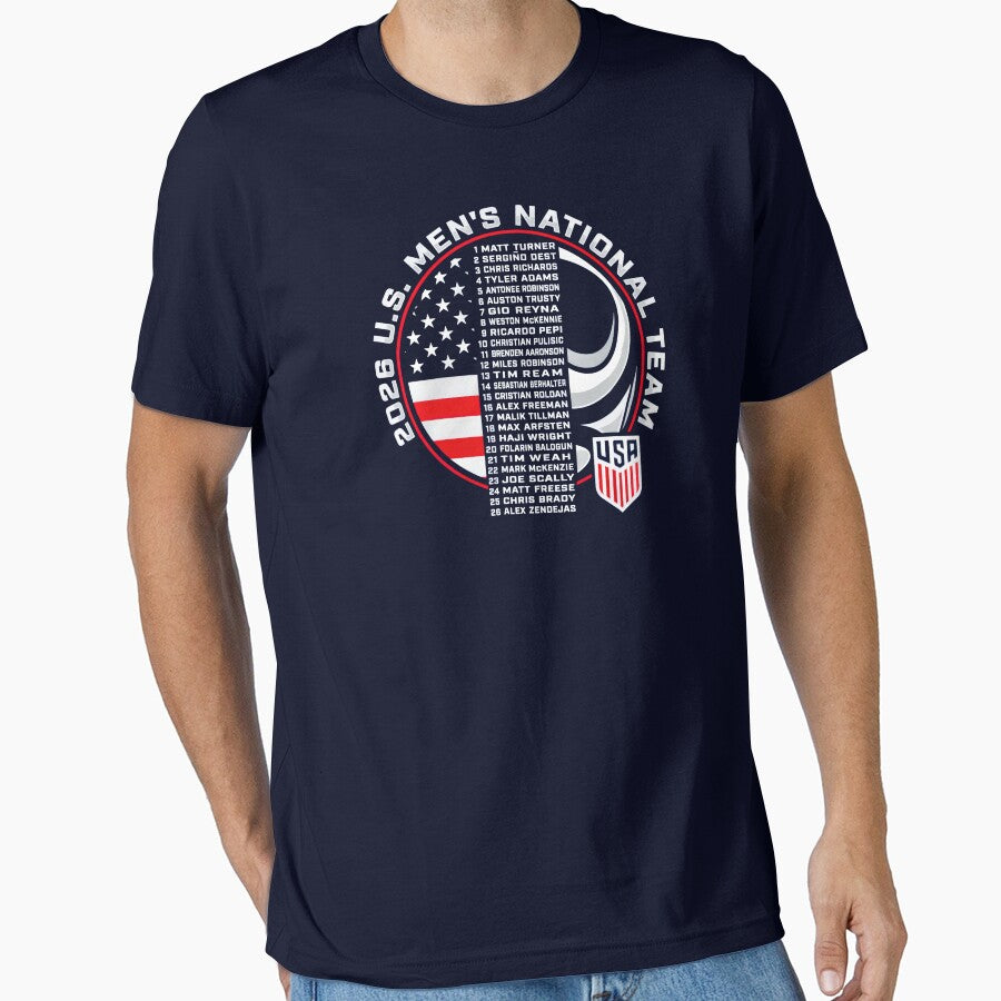 2026 US Mens's National Team by tayjeffrey61 Unisex T-shirt, Sweatshirt, Hoodie, Long Sleeve Tee - T-Shirt, Sweatshirt, Hoodie